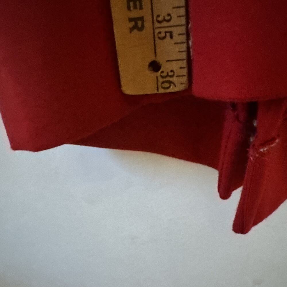 Talbots Red Sheath Midi Dress 12 P 3/4 Sleeve Stretch Simple Minimalist - Picture 6 of 7